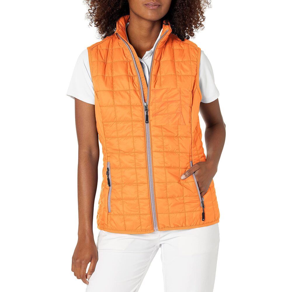 Cutter & Buck Rainier Primaloft Eco Full Zip Vest Satsuma XS (Women's 0-2)